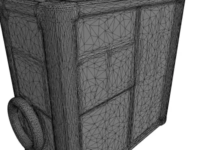 Weathered Industrial SciFi Container Low-poly 3D model