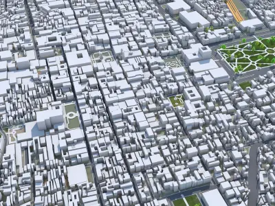 San Luis Potosi Mexico 35km AI Low-poly 3D model