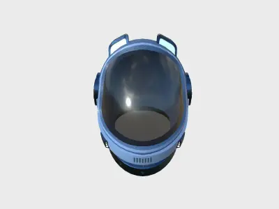 Astronaut Helmet B03 Blue - Character Design Fashion Low-poly 3D model