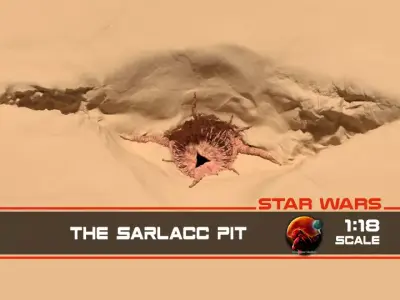 Sarlacc Pit playset 1-18 scale for 3-75 inch figures 3D print model