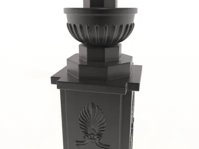 Cast iron street lamp B 3D model