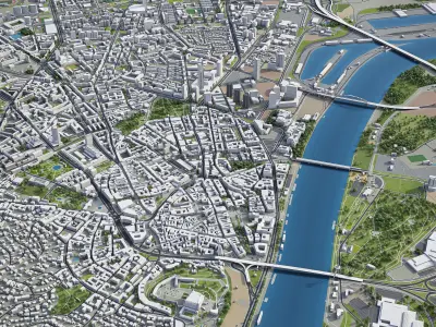 Bratislava - City 3D Model Low-poly 3D model