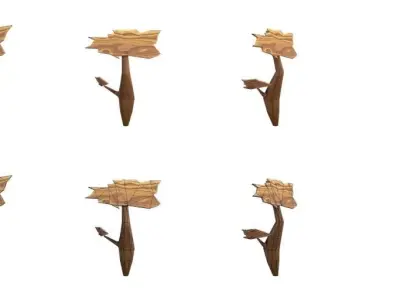 Guidepost Pack 50-59 Low-poly 3D model