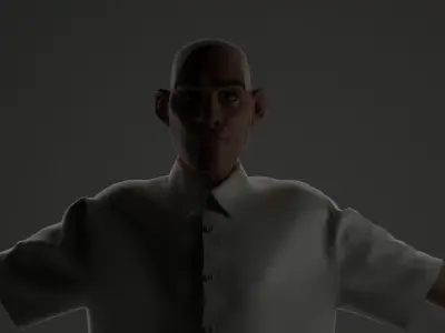 Steven Stylized NPR or Non-Photo Realistic 3D model
