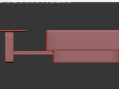 CENTER TABLE GEHRY Low-poly 3D model