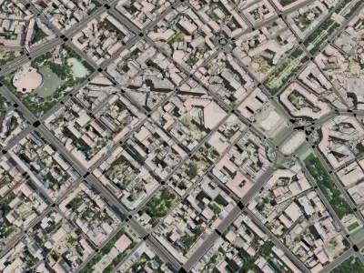 Game ready Armenia yernivan map model Low-poly 3D model