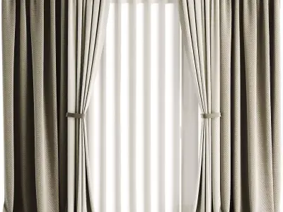 Silk and Cotton Curtain Low-poly 3D model