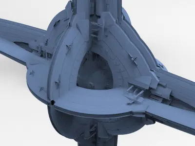 Floating Angel monolith Sci-fi Space Mass relay 3 3D model