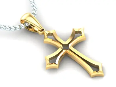 Light Gold Cross New Design  CP 42 3D print model