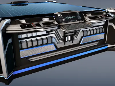 Sci-fi space hologram table 3D model