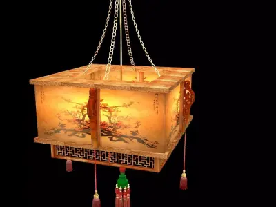  Chinese Palace Lantern  Low-poly 3D model