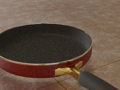 simple frying pan 3D model