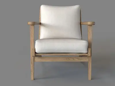 Carissa Lounge Chair Avant Natural Honey Grey Oak 3D model