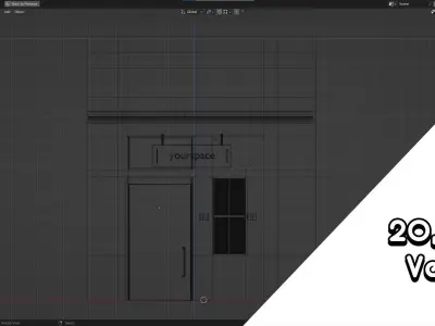 Facade for Branding - Archviz Ready for Render 3D model