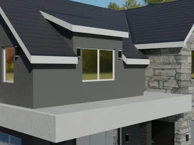 Standard Big House 01 Low-poly 3D model