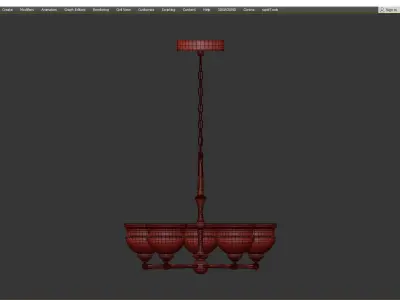  Z Lite Sterling Collection 5 Light Chandelie Low-poly 3D model