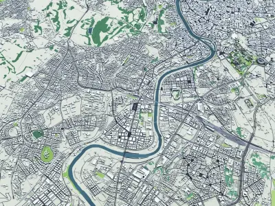 Rome with Terrain 3D model