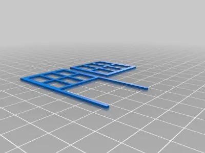 Window and Door in 1 24 scale Free 3D print model