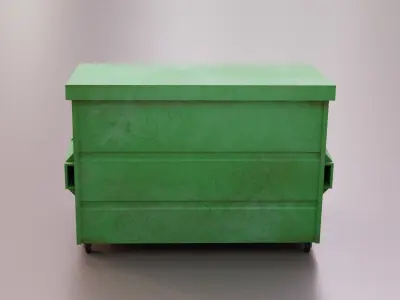 Dumpster Lowpoly Highly Detailed Texture Low-poly 3D model