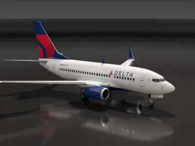  Delta Air Lines Boeing 737-600 with Interior Rigged 