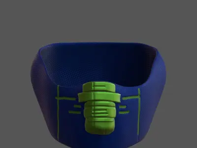 Gas mask helmet 3d model scifi Low-poly  Low-poly 3D model 256