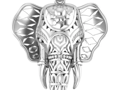 020 - Elephant Pendant 3D print model