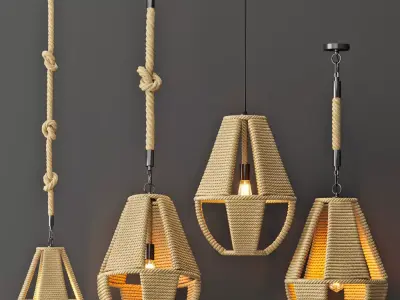 LOFT ROPE CHANDELIER 3D model