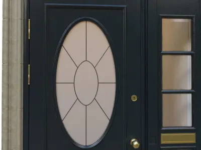 Entrance classic door 12 3D model