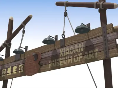 Disney style sign 3D model