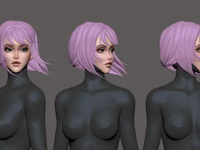 Android Girl Sculpt 3D model