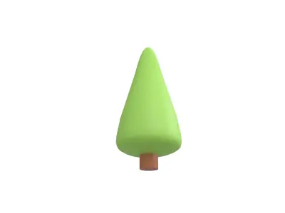 Cartoon Tree v9 001 Low-poly 3D model