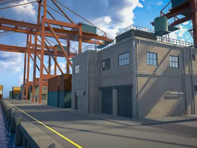 Urban Shipping Yard 3D model