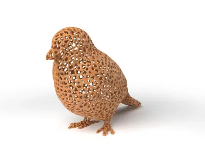Sparrow Voronoi Low-poly 3D model