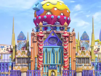 Cartoon amusement park amusement park amusement park equipment 3D model