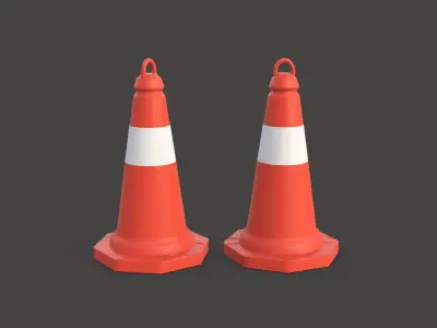 Prop96 Traffic Cone Low-poly 3D model