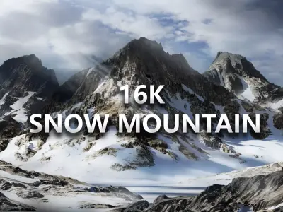 16K Cinematic Snow Mountain 3D model