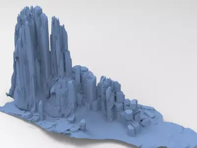 folklore rocks mid size  3D model