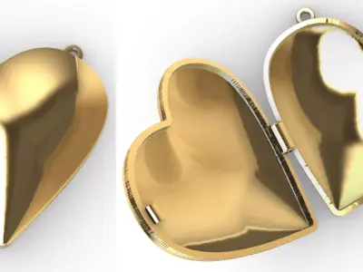 Heart Reliquary - Photo Holder - Relicario Diagonal 3D print model