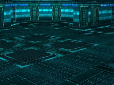 SCI FI Lab Room Low-poly 3D model