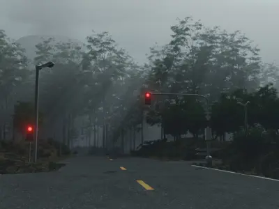 Forest Road With all the assets 3D model