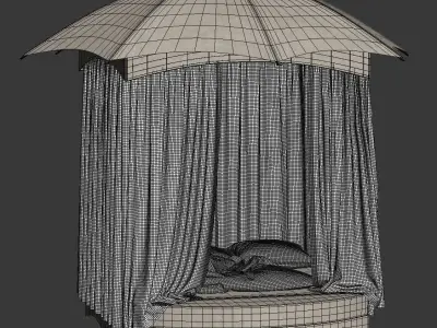 Outdoor open Camping tent 3D model