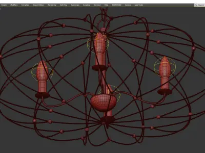 Crystorama Zucca Chandelier Low-poly 3D model