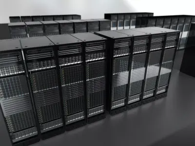AI Data Center Server Rack     GB300  Realistic Server Cabinet 3D model