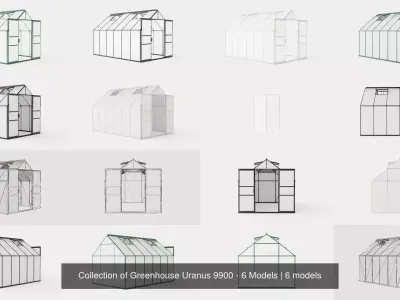 Collection of Greenhouse Uranus 9900 - 6 Models 3D Model Pack