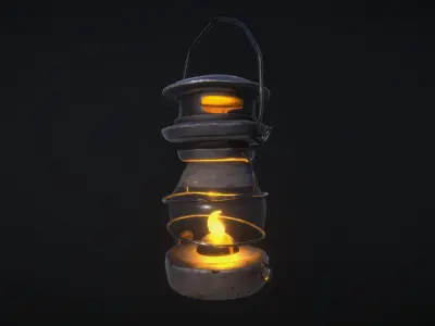 Stylized Lantern Low-poly 3D model