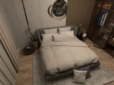 modern bedroom  3D model