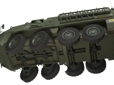  Stryker M1126 Infantry Carrier Vehicle Green Rigged 