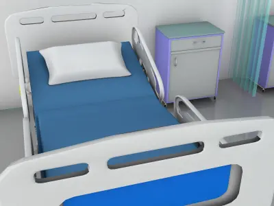 Hospital Room 2 - 4K 3D model