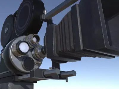 Lights Cameras and Action Blockbuster Movie Set Low-poly 3D model