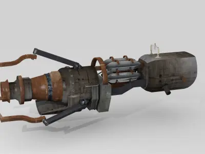 Steampunk-style sci-fi gun 3D model